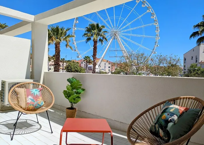 Апартаменты Jungle Terrasse Vue Port Wi-fi, Clim, Linge & Menage Inclus Агд